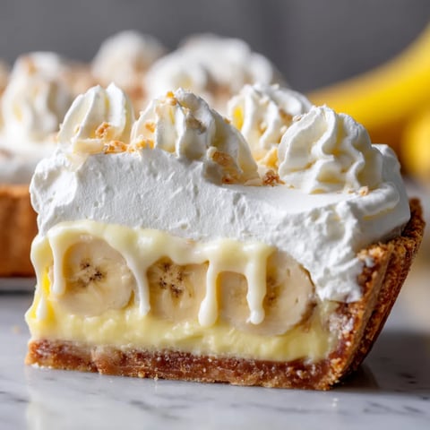 A slice of banana cream pie.
