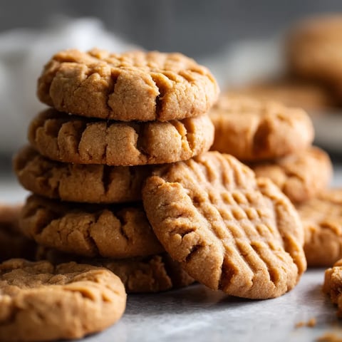 A stack of peanut butter cookies.