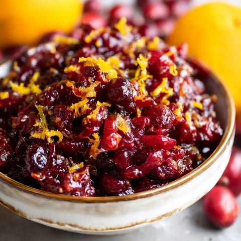 A bowl of cranberry orange relish.