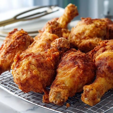 A plate of buttermilk fried chicken.