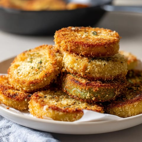 A plate of fried green tomatoes.