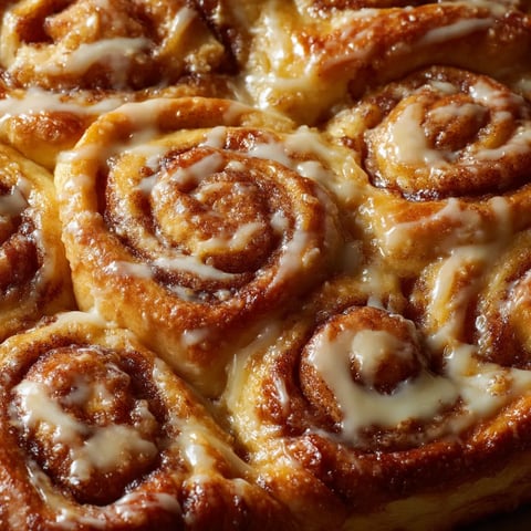 A close up of a cinnamon roll.