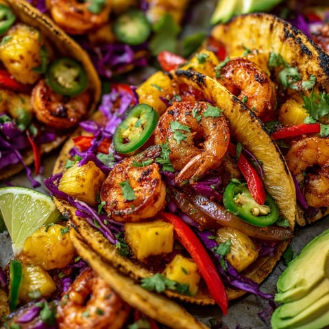 A close up of a delicious looking shrimp taco.