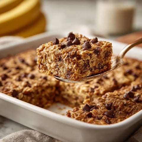 A spoon is being used to eat a piece of baked oatmeal bars.