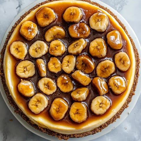 A caramelized banana cheesecake with a rum glaze.