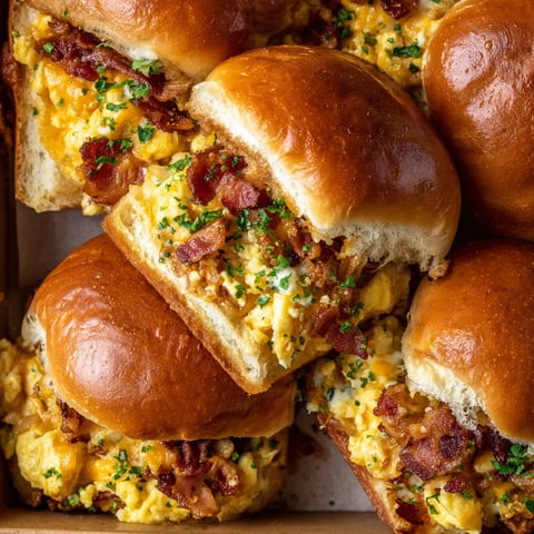 Bacon, egg, and cheese sliders.