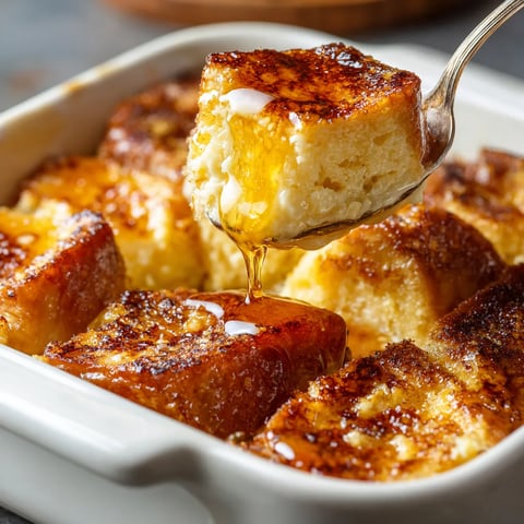 A spoon is being used to scoop up a piece of French toast.