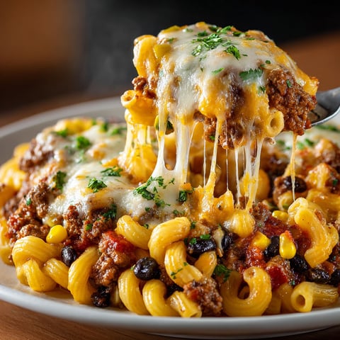 A plate of food with a fork on it.