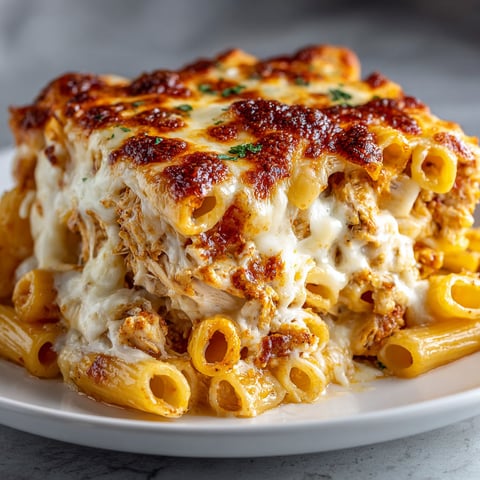 A plate of food with a pasta bake on it.