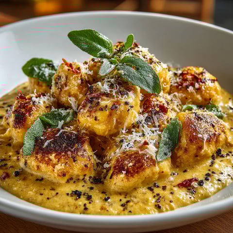 A plate of food with a sauce and garnish.