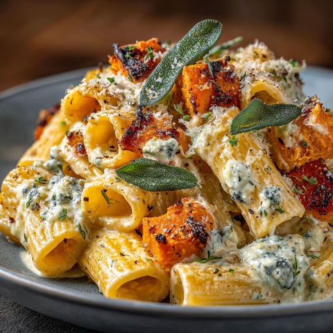 A plate of pasta with cheese and sage.
