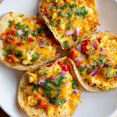 Golden, bubbling Sheet Pan Breakfast Tacos loaded with melted cheese and fresh bell peppers.