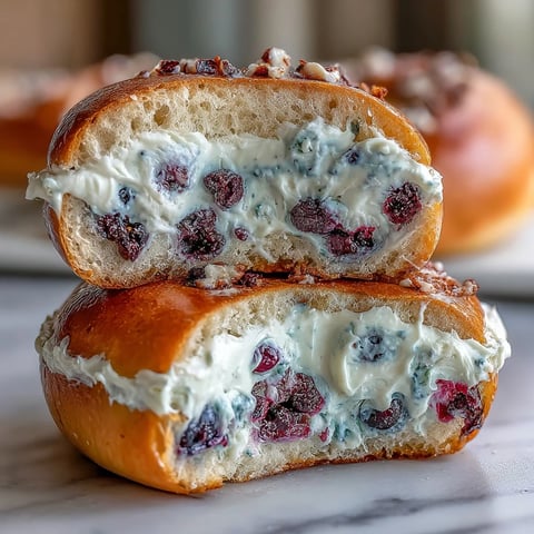 Fresh blueberry protein bagels with tangy Greek yogurt frosting, perfect for a healthy breakfast or post-workout snack.