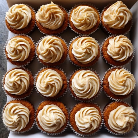 A box of pumpkin spice cupcakes.