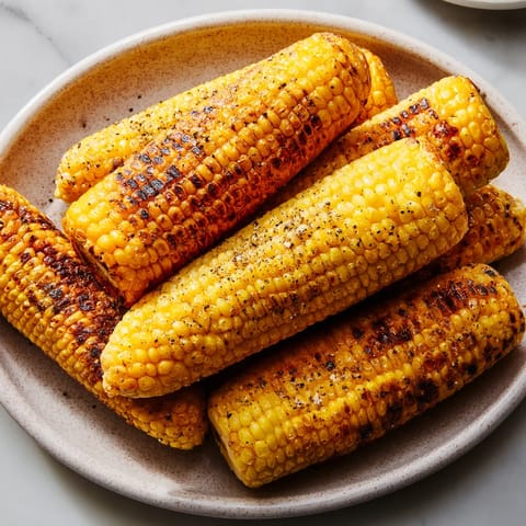 Charred corn on the cob.
