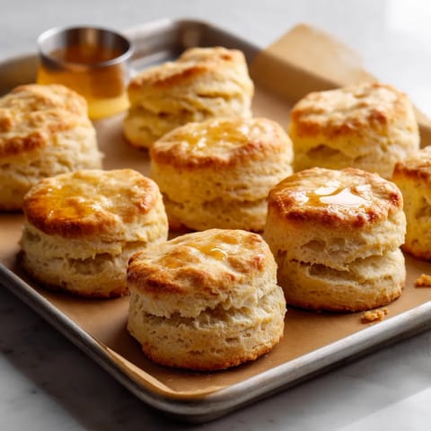 A tray of buttermilk biscuits.
