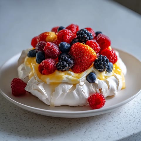 A plate of fruit with strawberries, raspberries, blueberries and blackberries.