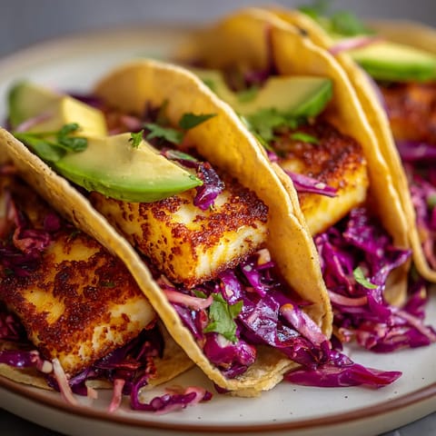 A plate of crispy Halloumi tacos with pickled onions.