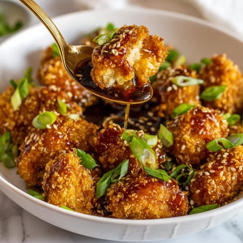 A bowl of bang bang chicken bites.