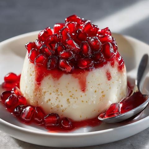 A white plate with a dessert on it.