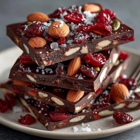 Homemade Ghost Pepper Chocolate Bark recipe: Sweetly spiced dark chocolate bark on baking parchment, ready to break.