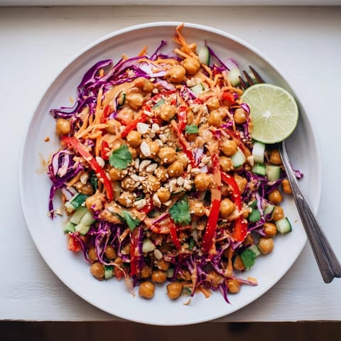 Thai Peanut Chickpea Salad