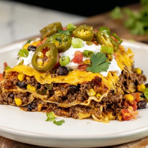 Taco Lasagna Fusion Dish