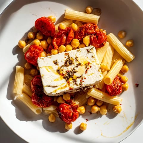 Baked Feta Chickpeas Tomatoes