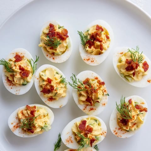 Loaded Deviled Eggs Paprika Dill