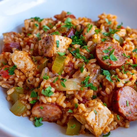 Simple Chicken Sausage Jambalaya