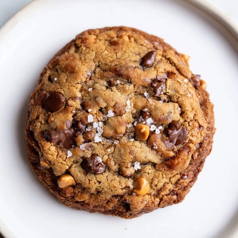 Freshly baked Best Ever Butterscotch Chocolate Chip Cookies, with melted chocolate and butterscotch chips visible.