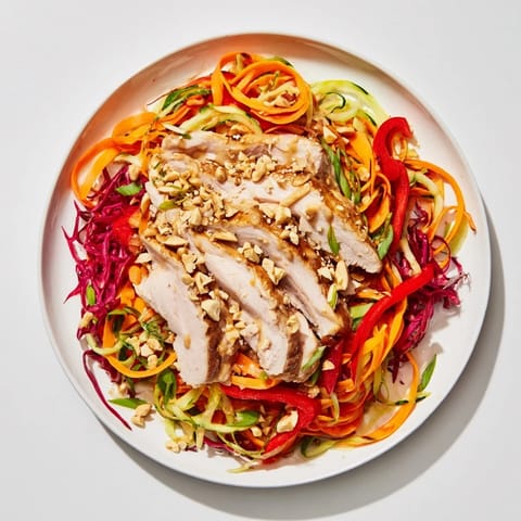 Carrot Ribbon Chicken Slaw