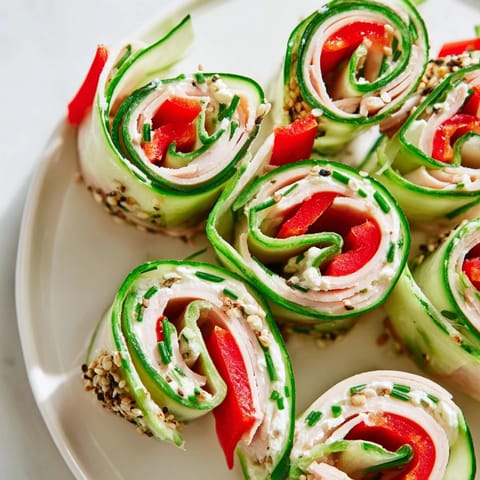 Cucumber Roll-Ups Low-Carb Snack