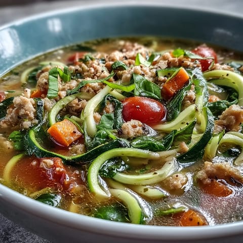 Turkey Veggie Zucchini Soup #1571