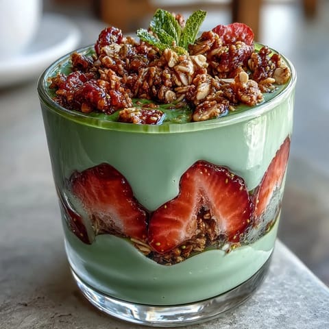 Strawberry Matcha Yogurt Parfait #1640