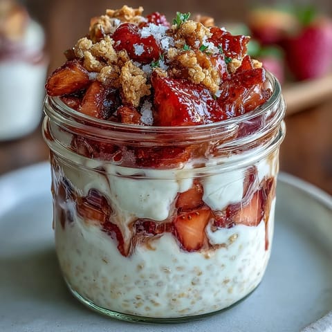 Strawberry Cheesecake Overnight Oats #1639