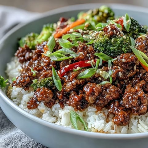 Simple High Protein Beef Bowl