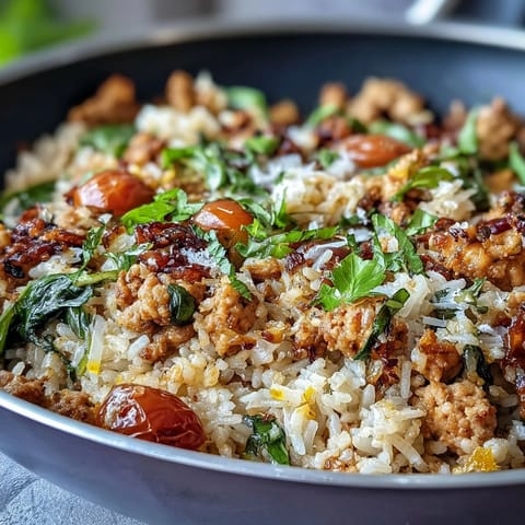 High Protein Turkey Rice Skillet