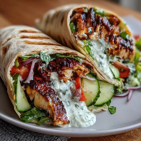 High Protein Chicken Wrap