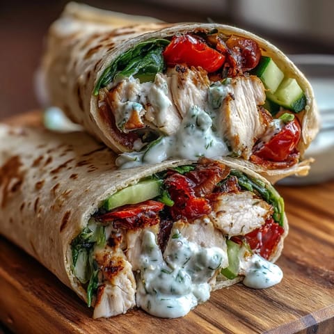 High Protein Chicken Wrap