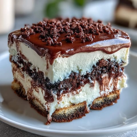 Black sesame tiramisu: a creamy, nutty dessert layered for visual appeal.