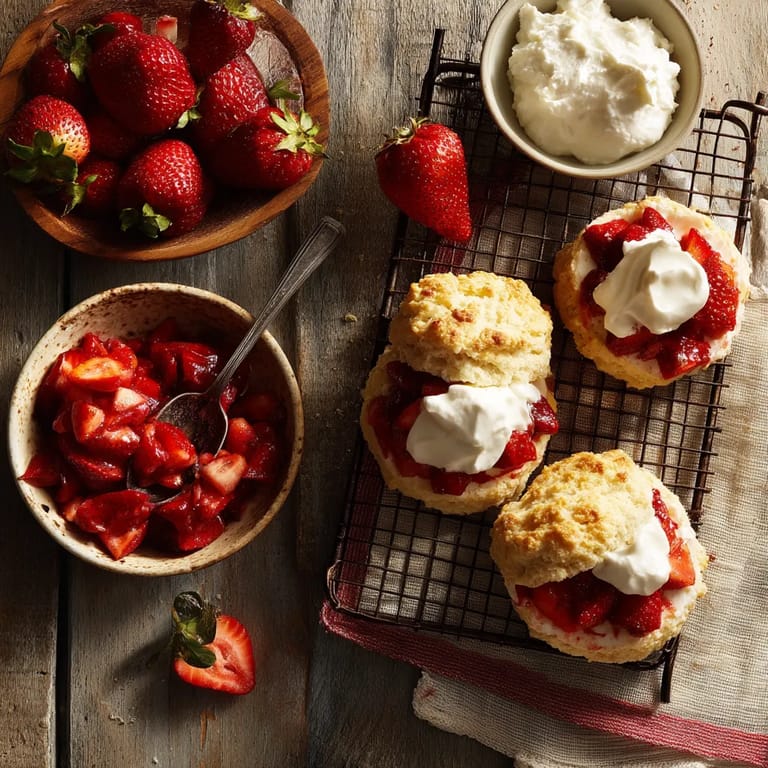 A plate of strawberries and a bowl of whipped cream.