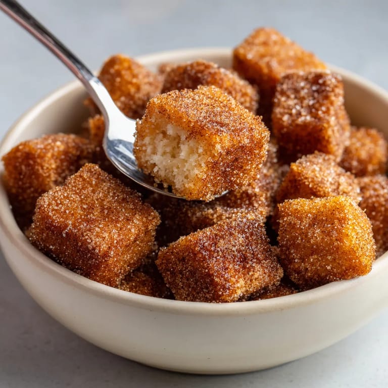 A bowl of churro bites.