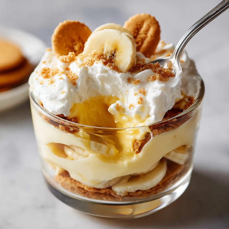 A dessert in a glass dish.