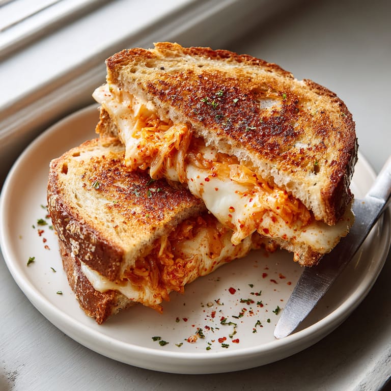 A sandwich with cheese and tomato sauce.