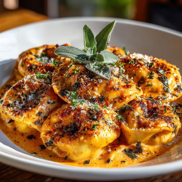 A plate of food with a green leaf on top.