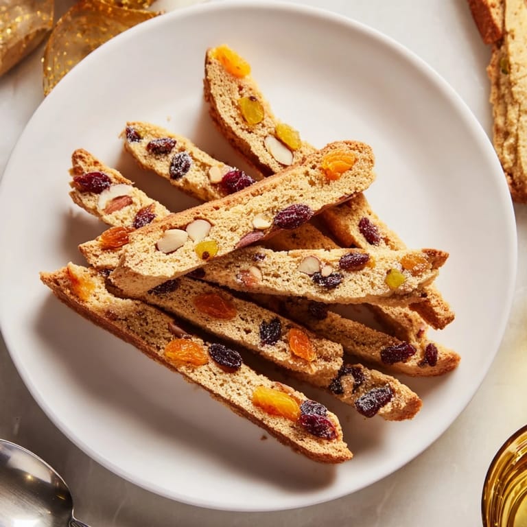 Homemade festive holiday snack biscotti thins, perfect for cozy winter gatherings.  