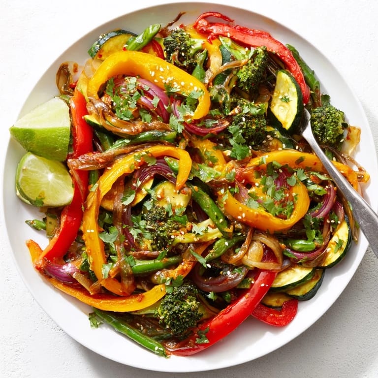 Quick and easy Ancho Chile Vegetable Stir-Fry, perfect for a healthy weeknight dinner.
