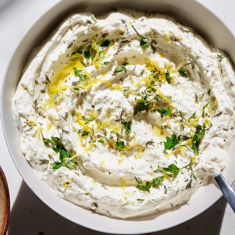 Tangy and flavorful, this easy Whipped Feta with Greek herbs is the perfect party appetizer.