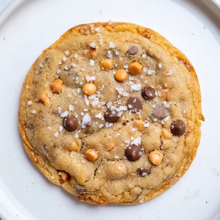 Close-up of Best Ever Butterscotch Chocolate Chip Cookies, revealing the perfect balance of sweet and salty.